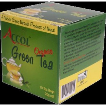 ACCOL Organic Green Tea-20 Bags,2,Original, Imported From Nepal,